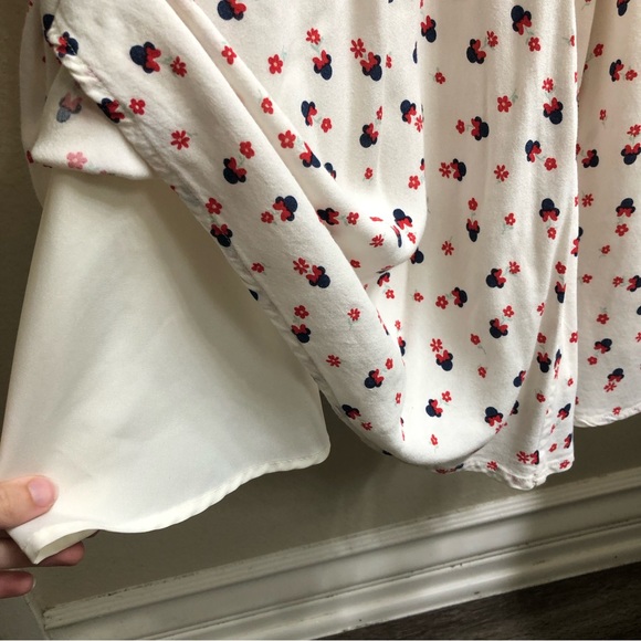 Disney LC Lauren Conrad dress white Minnie Mouse red size two, bow tie back - Picture 4 of 9